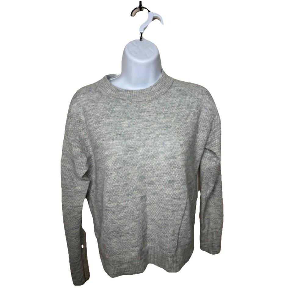 Quince Women’s Mongolian 100% Cashmere Cropped Sweater Gray Small